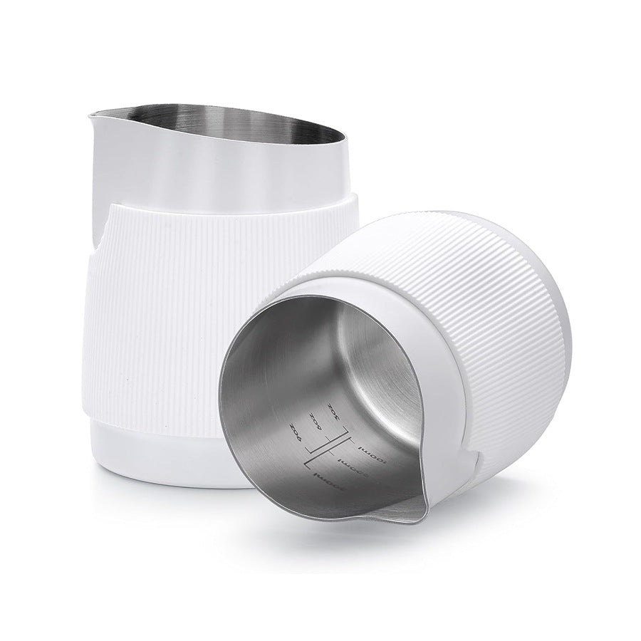 Silicone recouvert résistant à la chaleur en acier inoxydable Spout Latte Art Pitcher Café Latte Art P