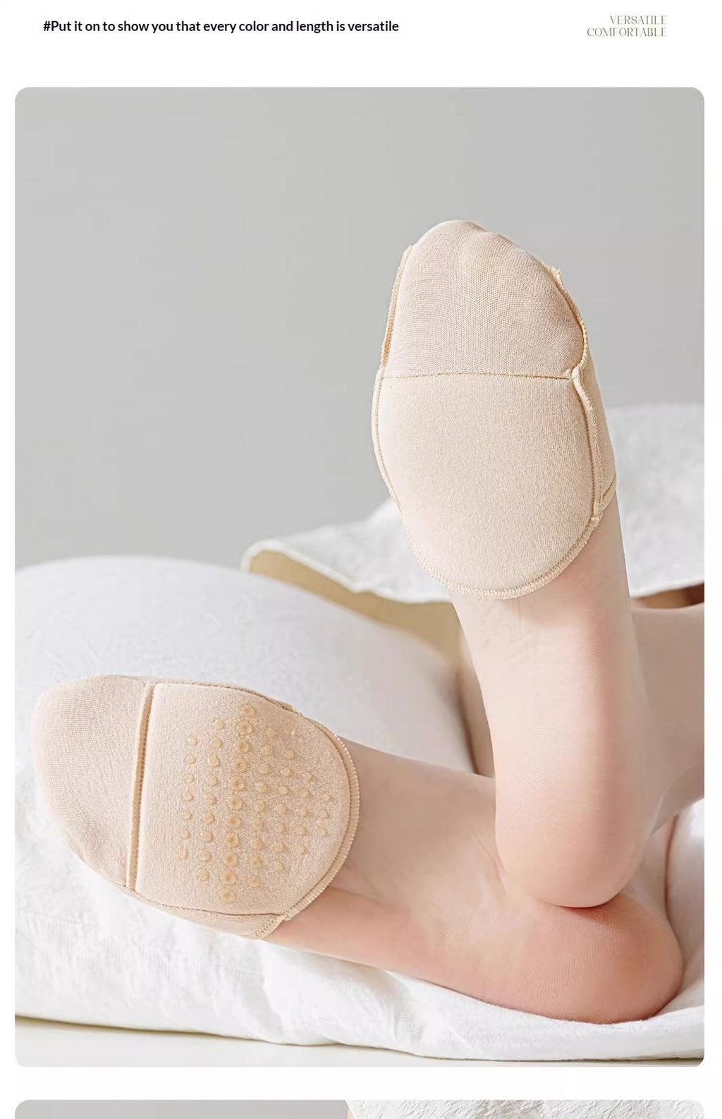 Chaussettes pour femmes de couleur solide à porter avec talons hauts
