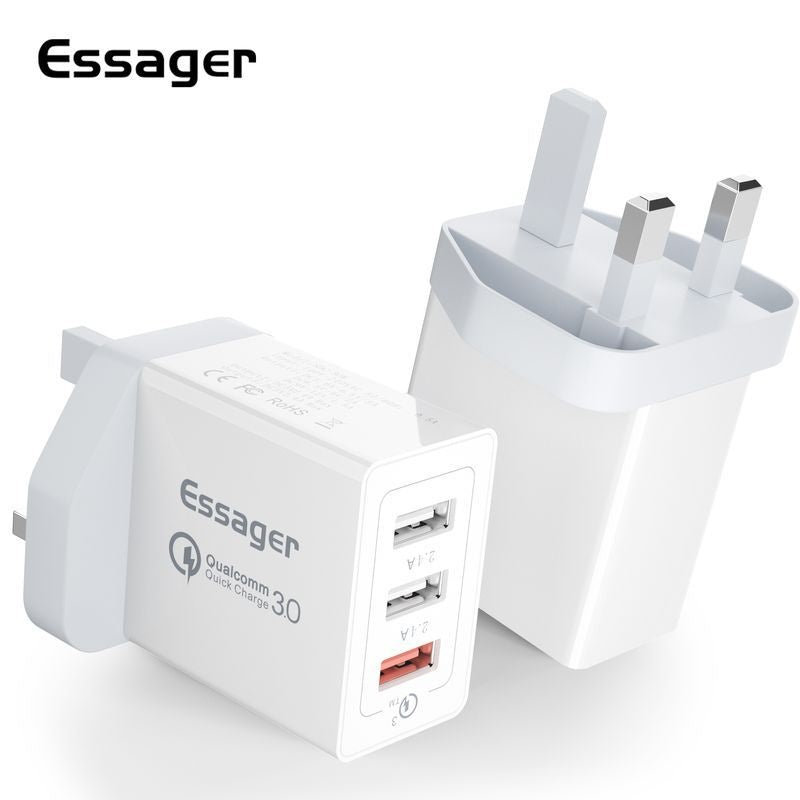 Chargeur de téléphone portable USB à trois ports 30WQC30