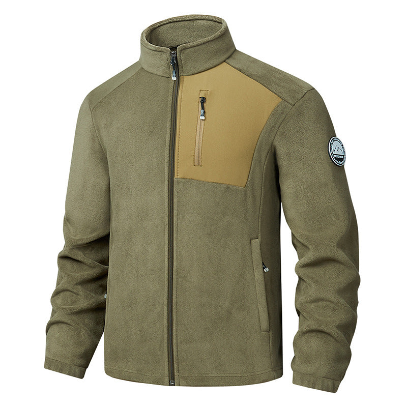 Veste polaire du couple avec un collier debout