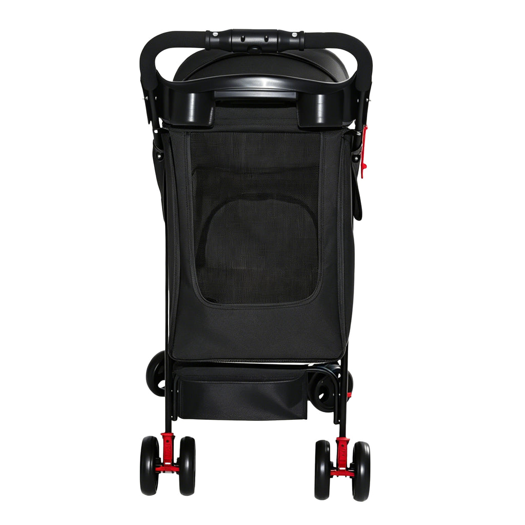 Poussette pliable pour petits chiens et chats de moins de 28 lb avec plateau multifonctionnel