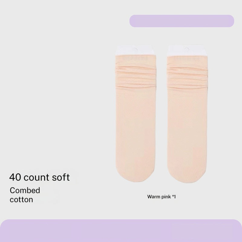 Coton peigné Sweat-absorbant Déodorant Chaussettes haute couleur du genou