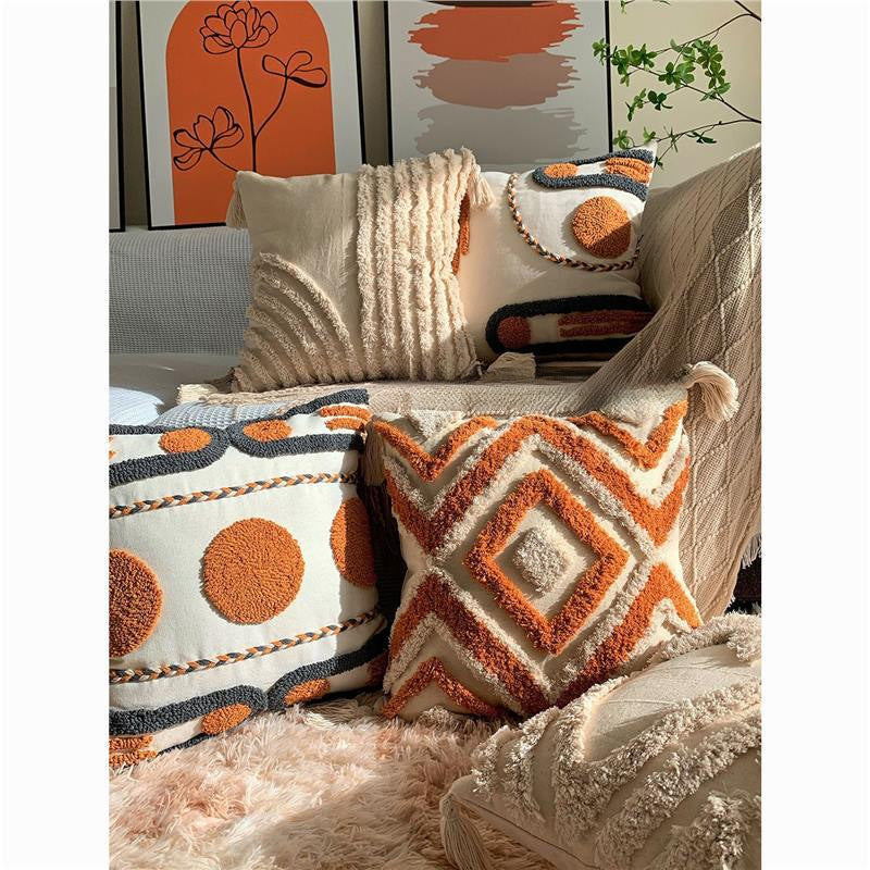 Ins Ximia Guesthouse Moroccan Tufted Coussin Coussin Coussin Coussin Coin de lit et Canapé Dosseret Pads