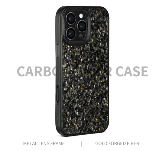 Boîtier de téléphone en métal noir forgé fibre de carbone