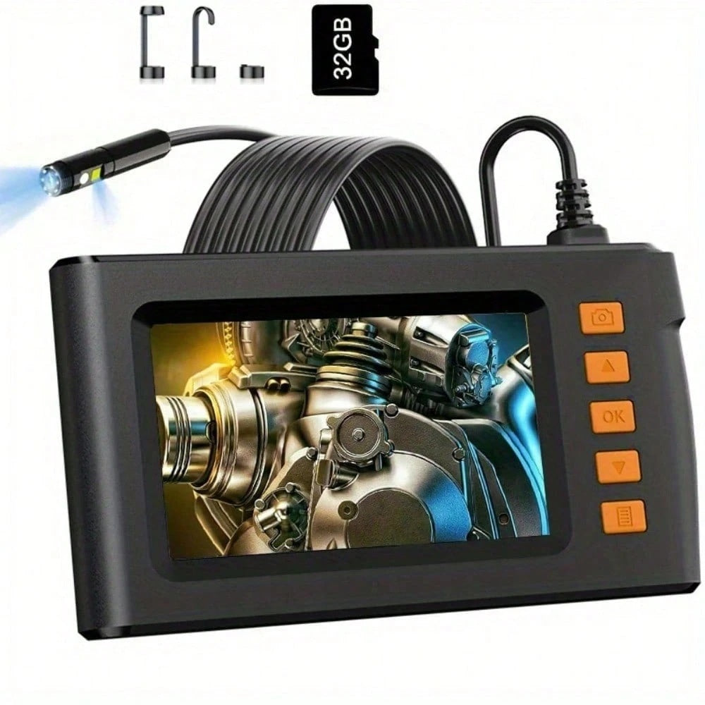 4.3 Verres doubles de pouce Caméra endoscope avec lumière
