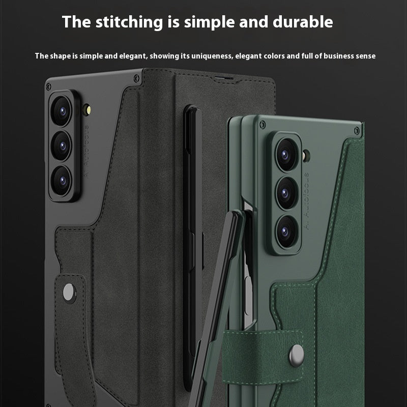 Étui de téléphone pliant ZFold6 Étui de téléphone en cuir
