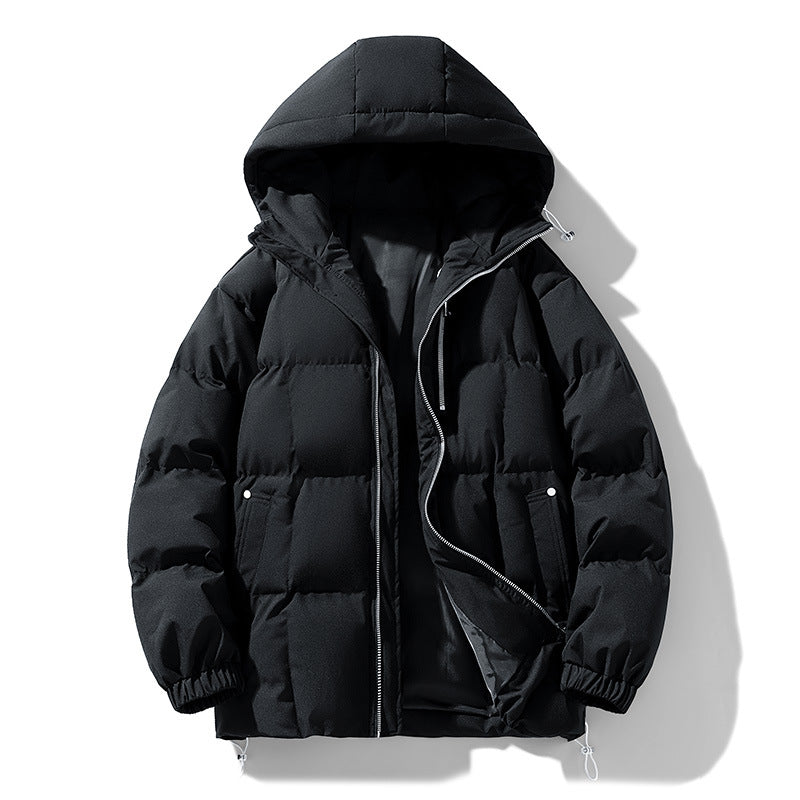 Manteau de coton pour homme simple de couleur solide de mode