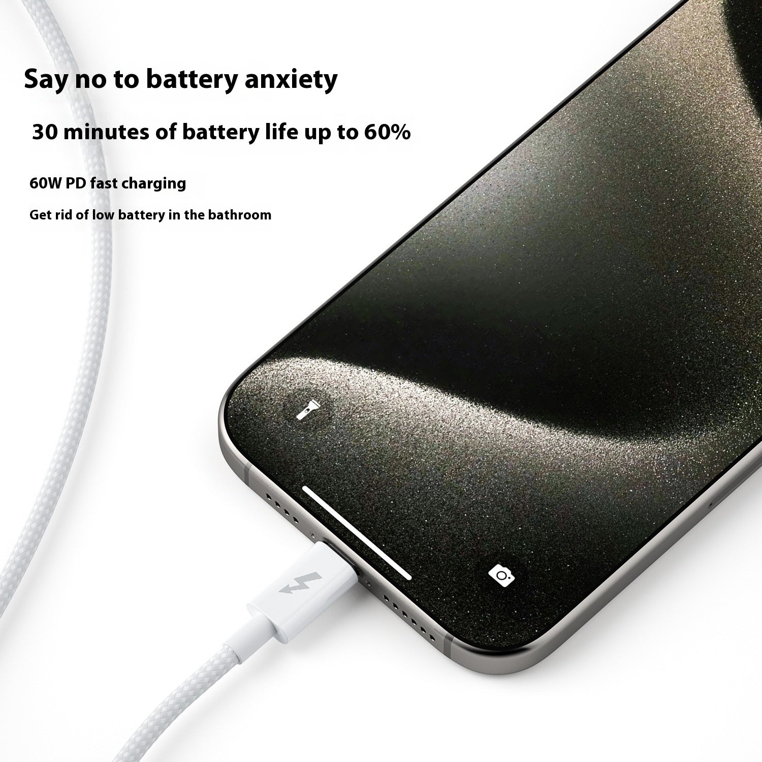 Câble de données Câble de charge rapide Fil de tressage entièrement compatible