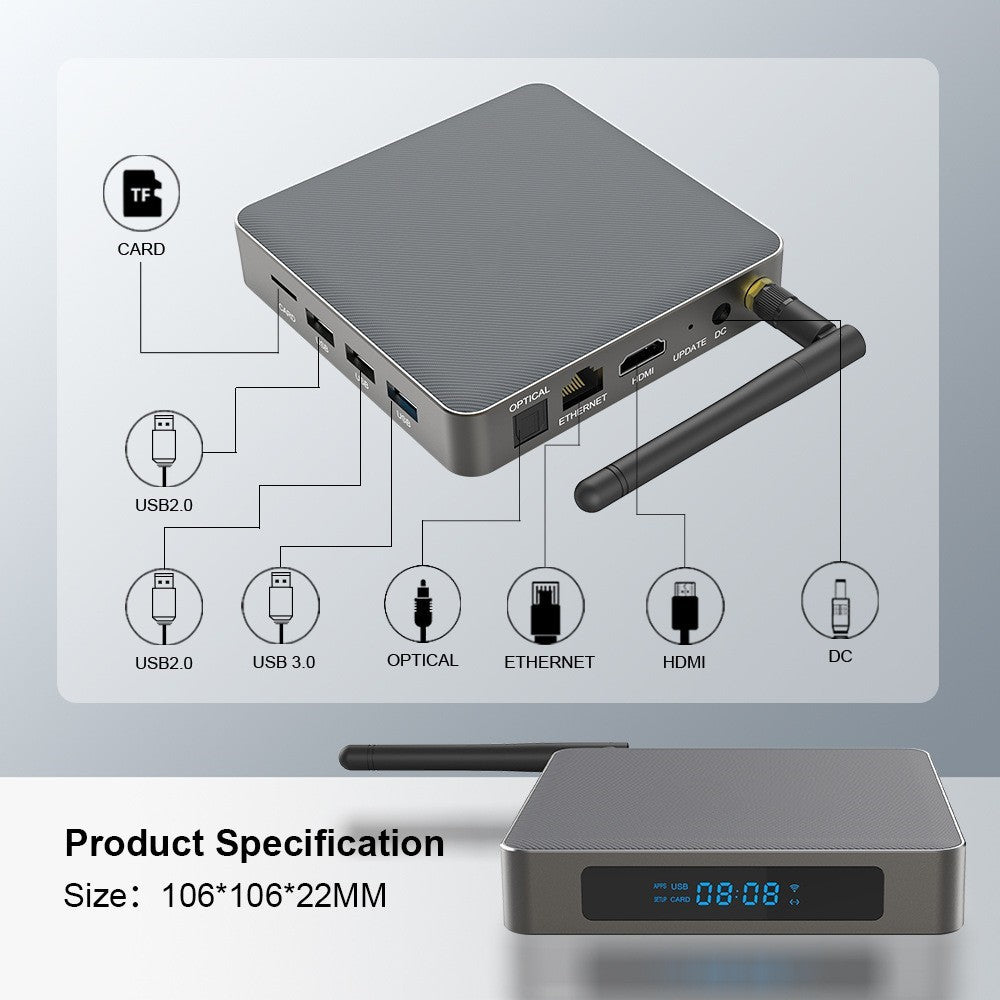 Boîte de configuration réseau haute définition 8K Bluetooth