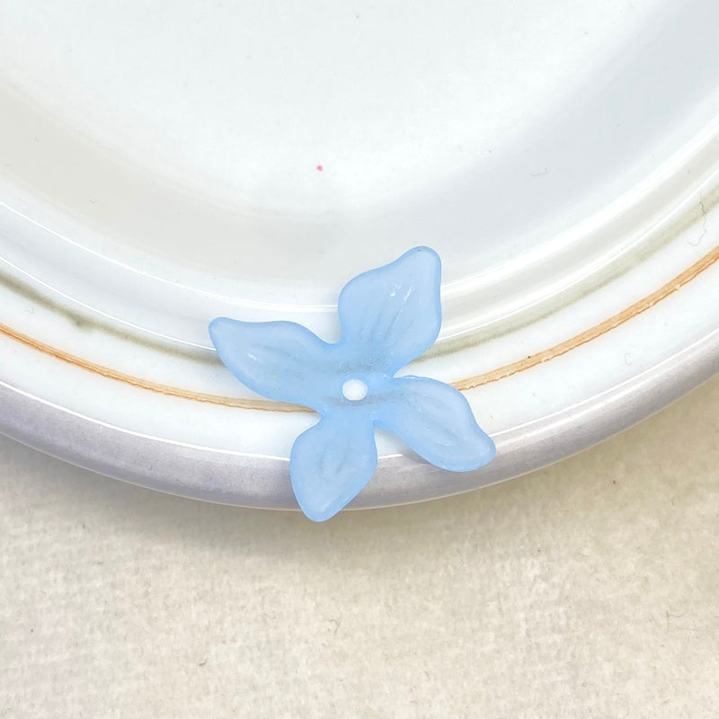 Perles de fleurs acryliques 4-Petal givrées