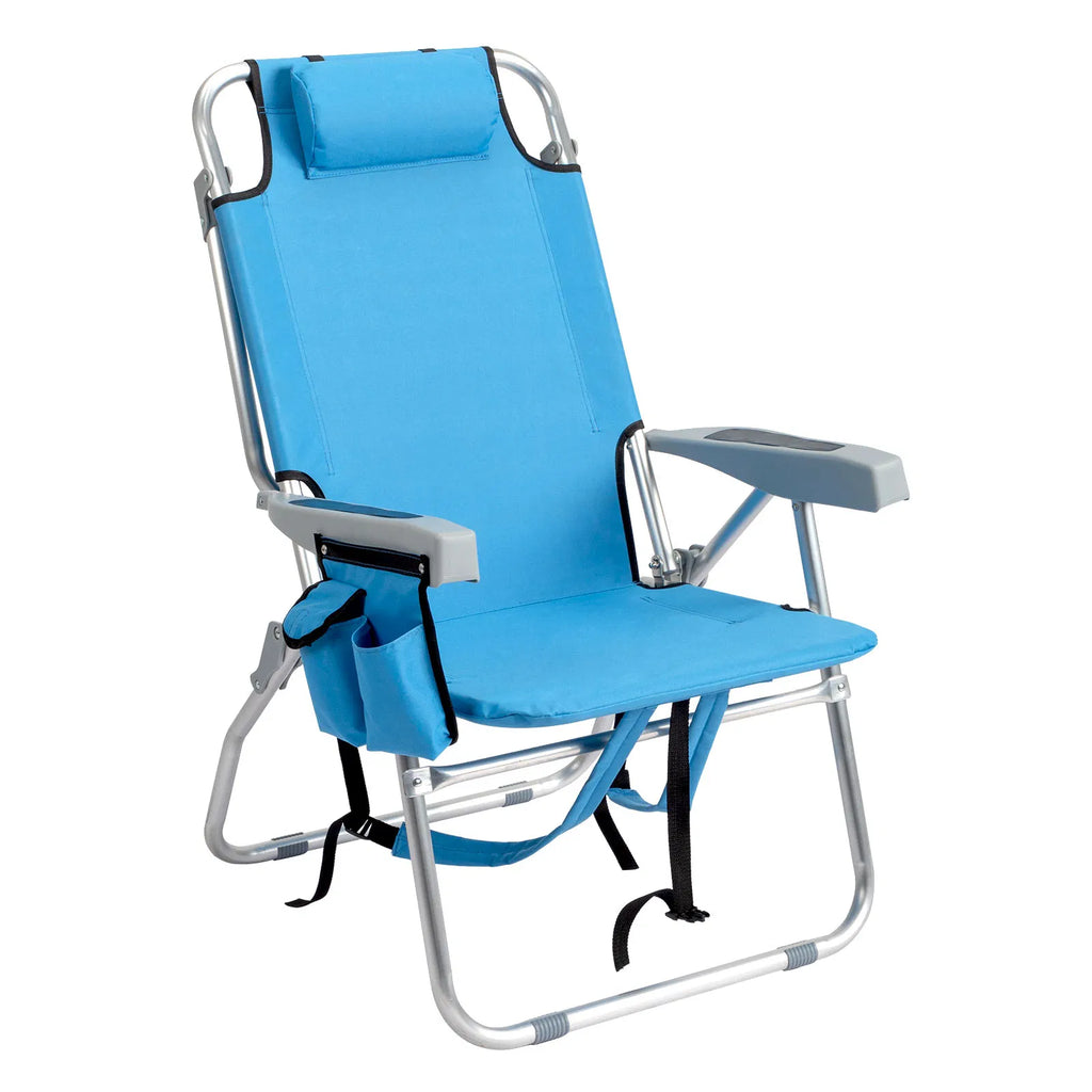 63*70*99cm Élevé Oxford Clot Argent Blanc Aluminium Tube roulement 100kg Chaise de plage Bl