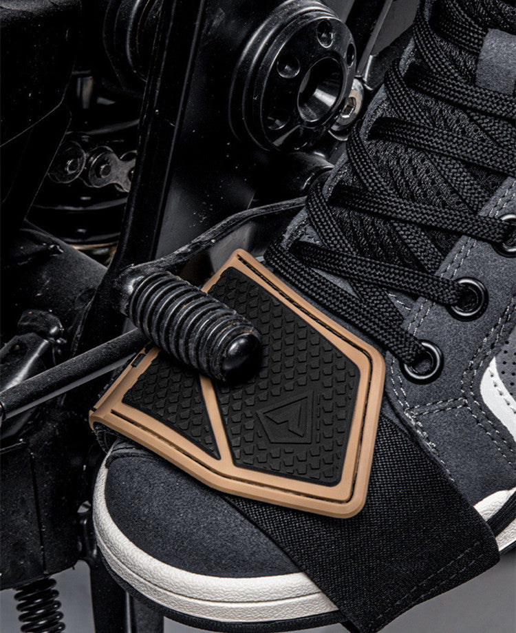 Couverture de l'équipement de moto Chaussures d'équitation antidérapantes caoutchouc élargi et résistant à l'usure