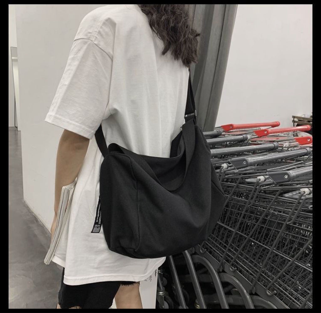 Sac de tutorat d'élève en toile de corps de couleur solide pour homme
