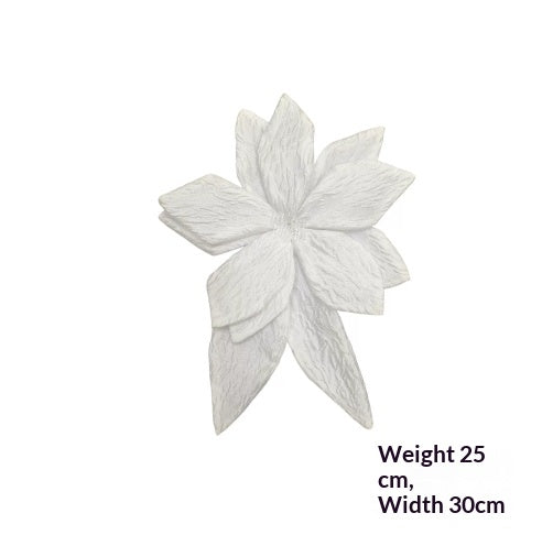 Style français Chic Grande Fleur en trois dimensions noir et blanc Organza