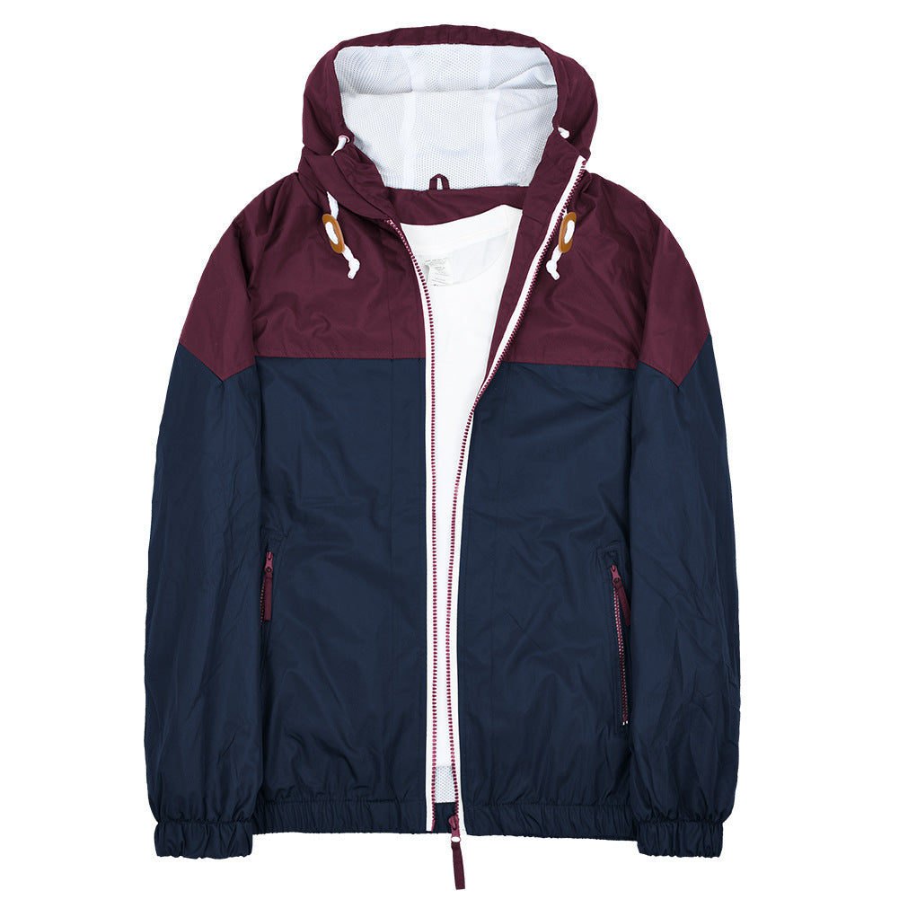 Manteau de brise-vent d'extérieur pour hommes Veste souple monocouche légère