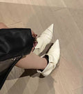 Automne Femmes Style français Toe pointu Stiletto Talon élevé Élégant Bottes de cheville sexy