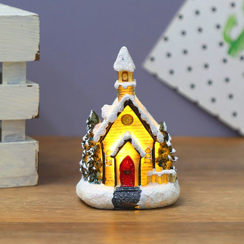 Maison de neige Maison fenêtre Décoration de Noël