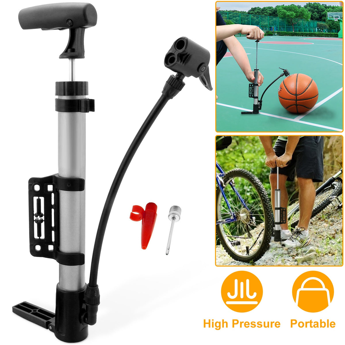 1Pc Mini Bike Portable Bicycle Tire Inflator Ball Air Inflator with Mounting Bracket
