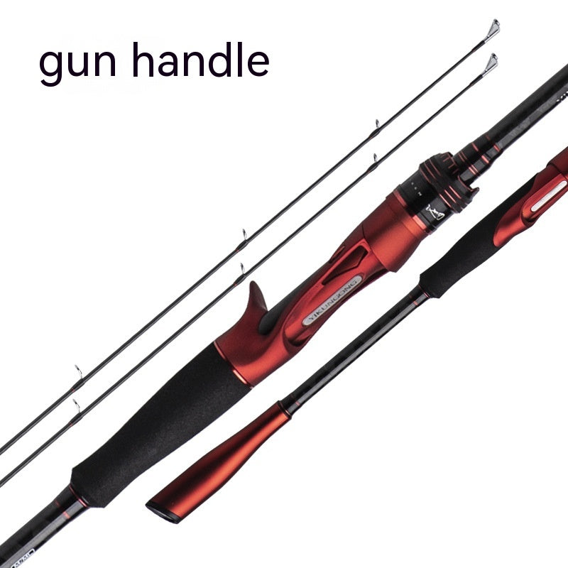 Carbon Straight Handle Pikestaff Light Lure Rod Tossing Rod de pêche réglable