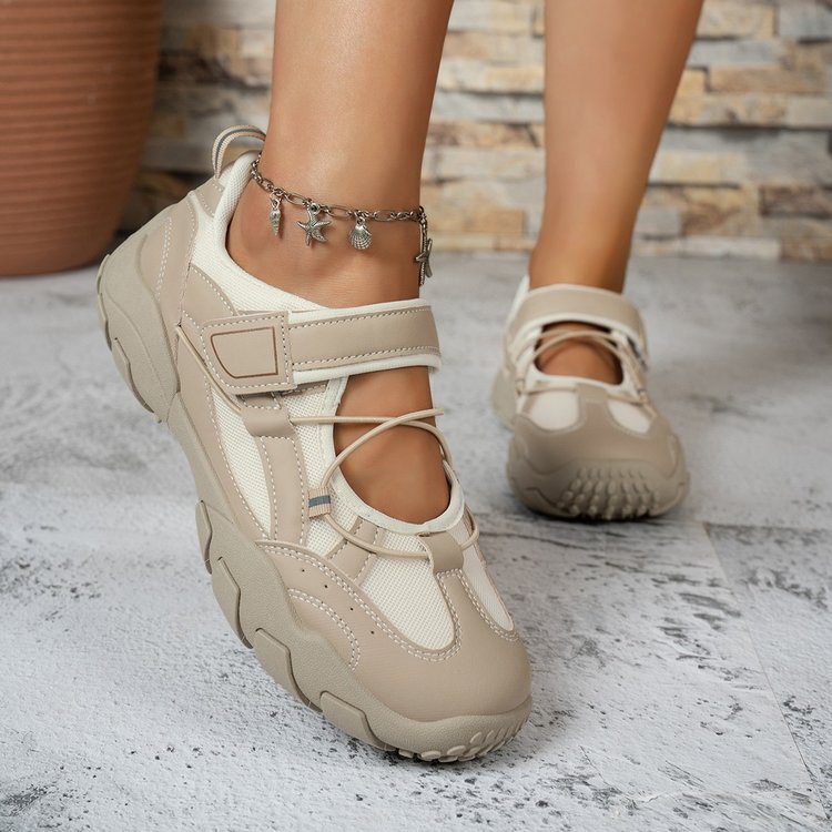 Vintage Mary Jane Trainer Platform White Sneakers