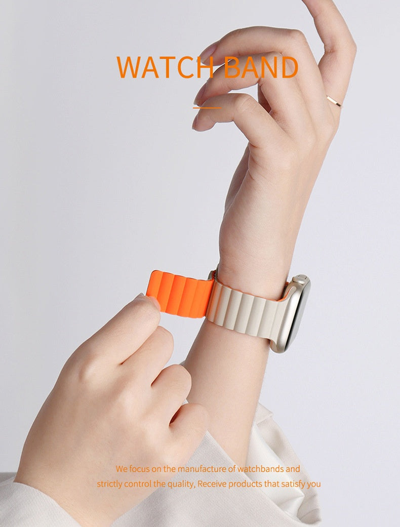 Bracelet de montre magnétique en silicone bande