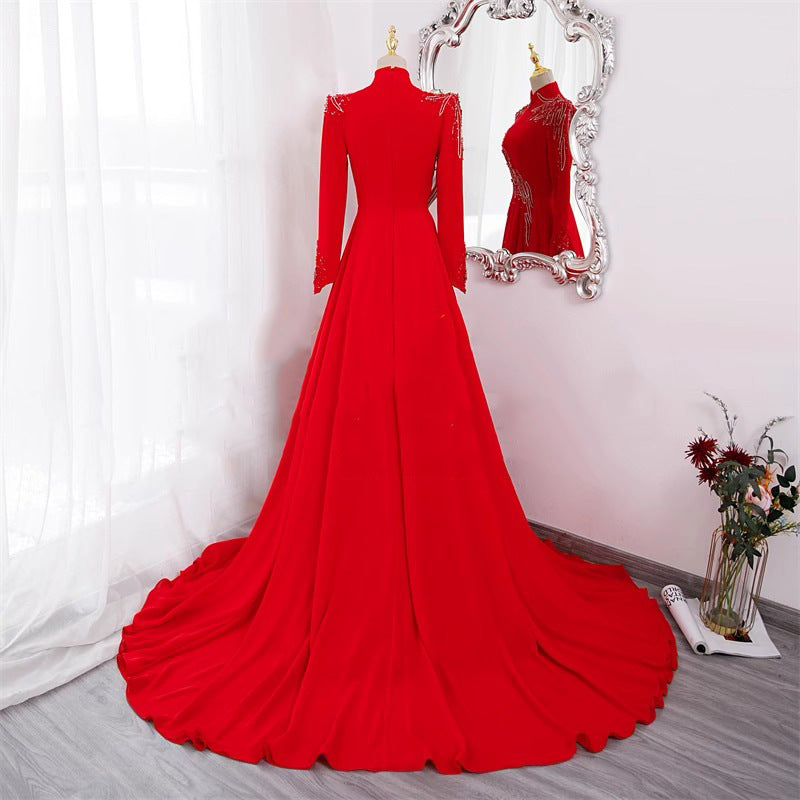 Robe de soirée à manches longues