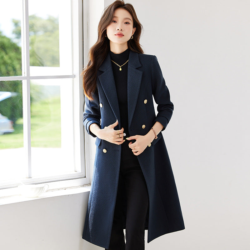 Manteau longue tranchée élégant et polyvalent pour les femmes