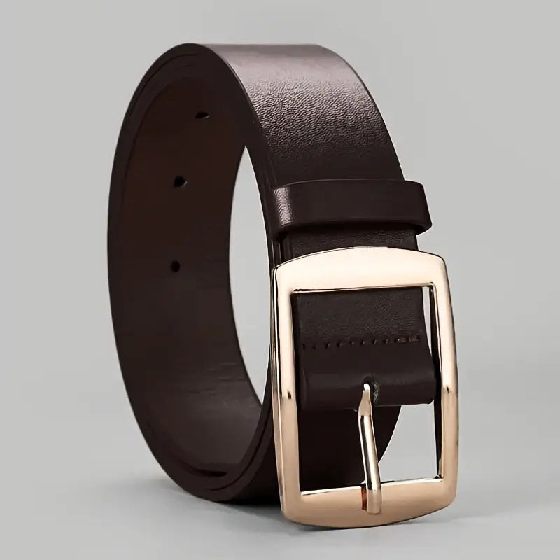 Boucle d'épingle pour homme PU Ceinture à oeillets en microfibre Mode Ceinture décontractée