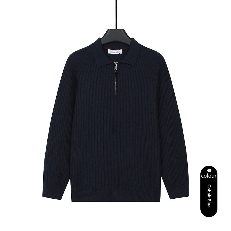 Pull-over casual en col roulé pour hommes