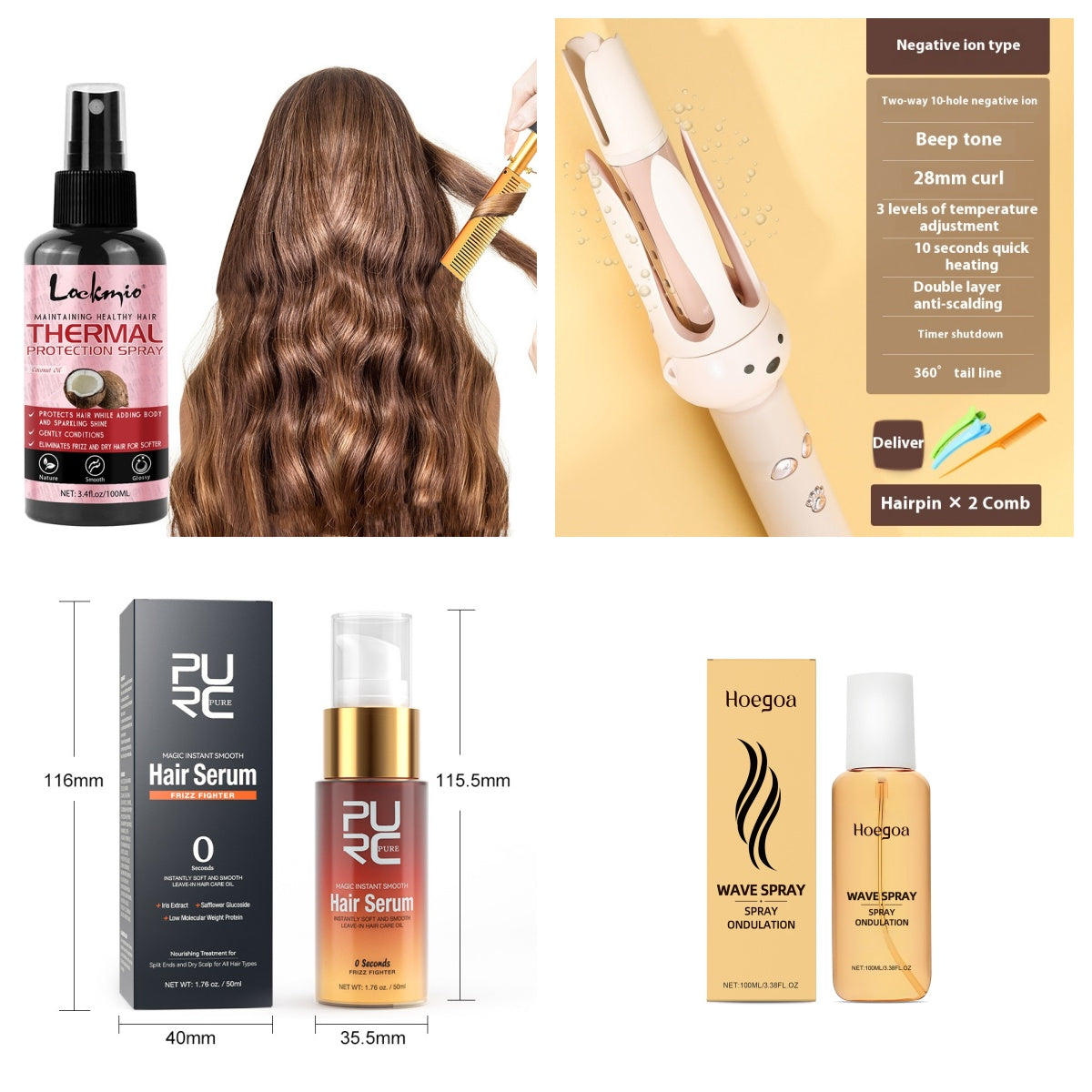 Spray thermoprotecteur cheveux sans rinçage