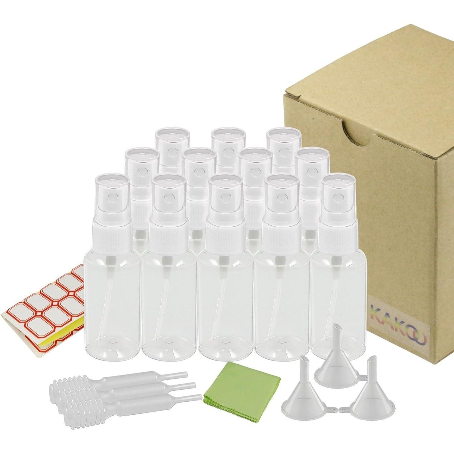 Bouteille à spray – 12 pièces avec des bouteilles de 30 ml