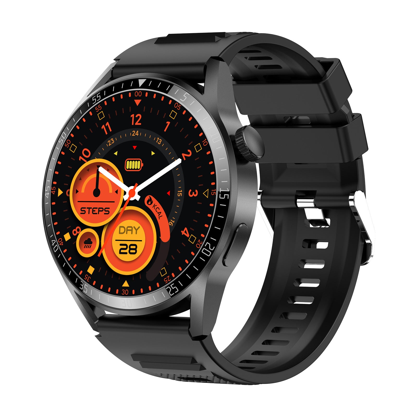 Smart Watch Round Bluetooth Call Outdoor Sports Multi-fonctions Heart Rate Health
