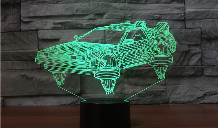 Petite lumière de nuit enfants chambre décoration enfants salle d'étude lumières 3d Sci-fi voiture