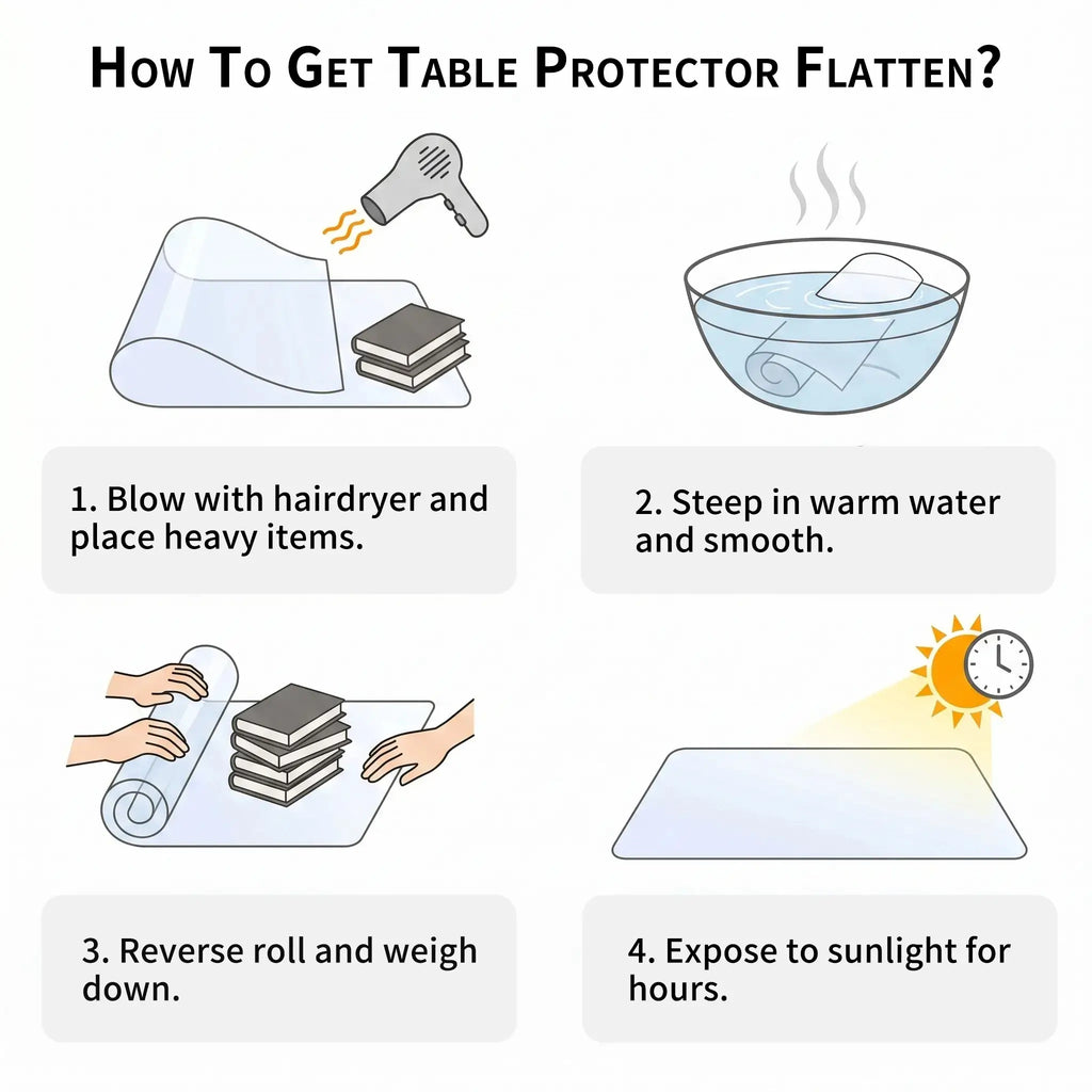 Protecteur de table transparent -1,5mm Épaisseur étanche Couverture de table en PVC résistant pour Dinin