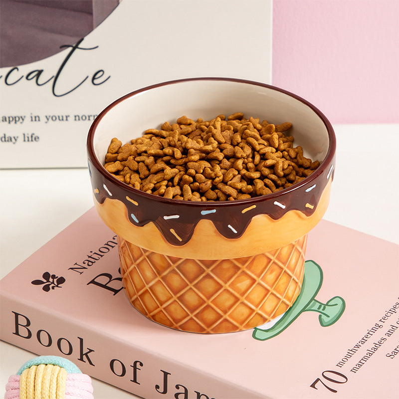 Creative Ice Cream Themed Pet Bowl