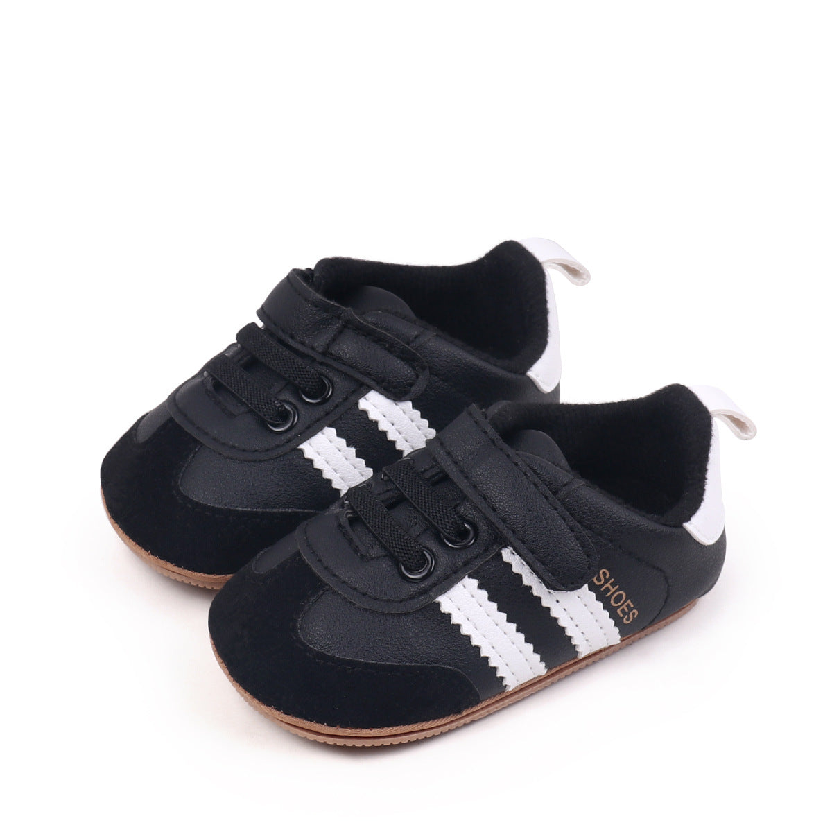 Chaussures de marche tendance pour tout-petits avec paillettes Velcro pour bébés