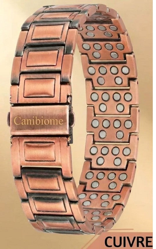 Rétro-chic Magnetic Therapy Bracelet en cuivre rouge Niche et Premium en cuivre pur