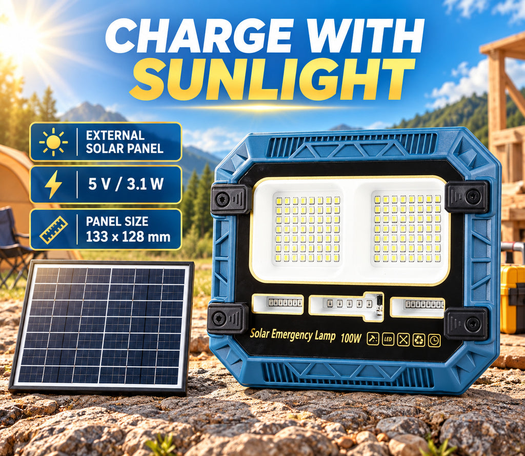 Afficheur de batterie rechargeable alimenté par l'énergie solaire 18650 W8113 1 Télécommande LED Flood Light Re