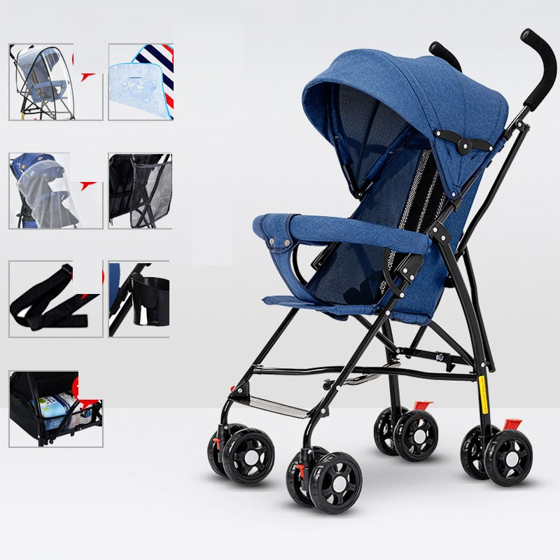 Assieds-toi et couche-toi Bébé Portable Pliant Simple Trolley