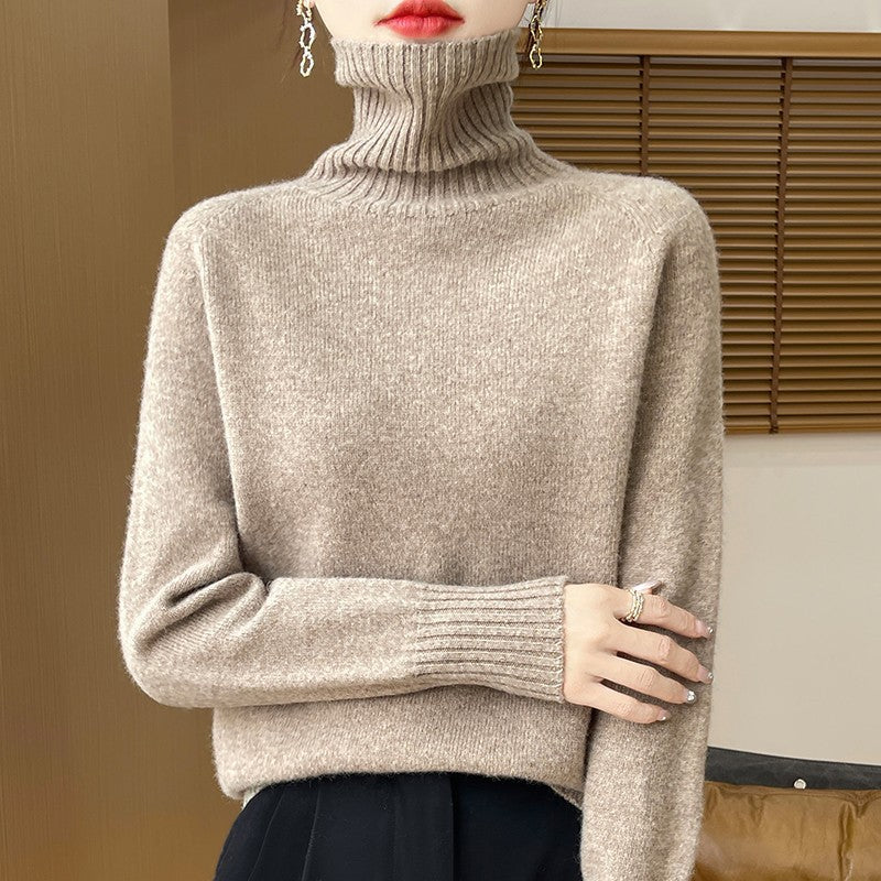 Chandail tricoté Pull à manches longues en couleur solide