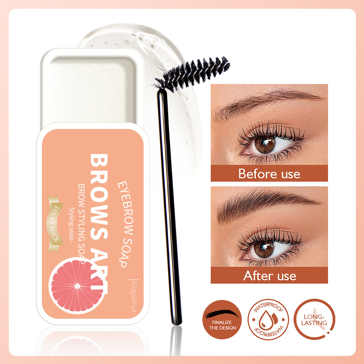 Iron Box Portable Crème de collage des cheveux de sourcils légers tridimensionnels