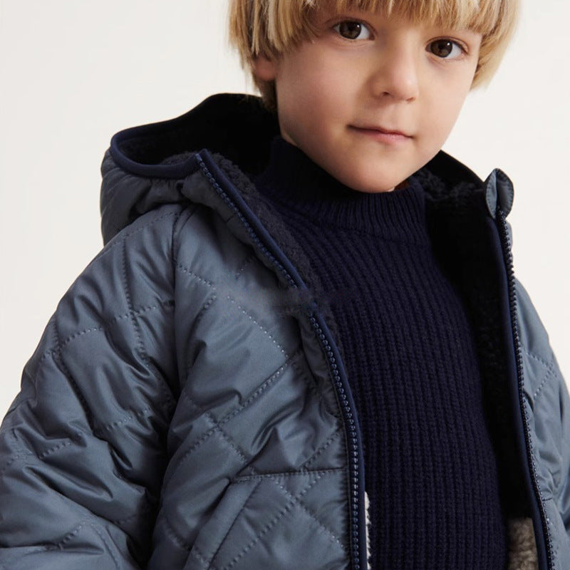 Veste en coton à capuche à double face pour enfants