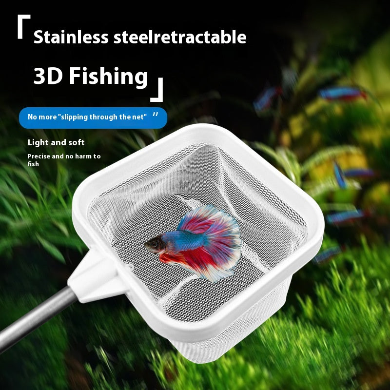 Filet de pêche en acier inoxydable rétractable Stereo