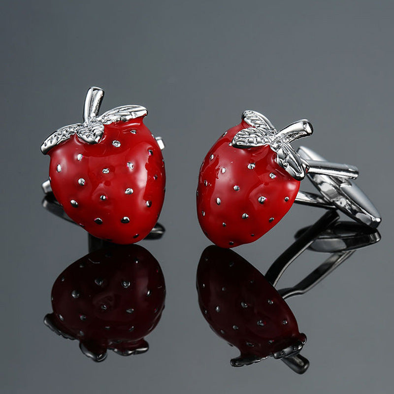 Rose d'herbe Or et Argent Motif Boutons de manchette