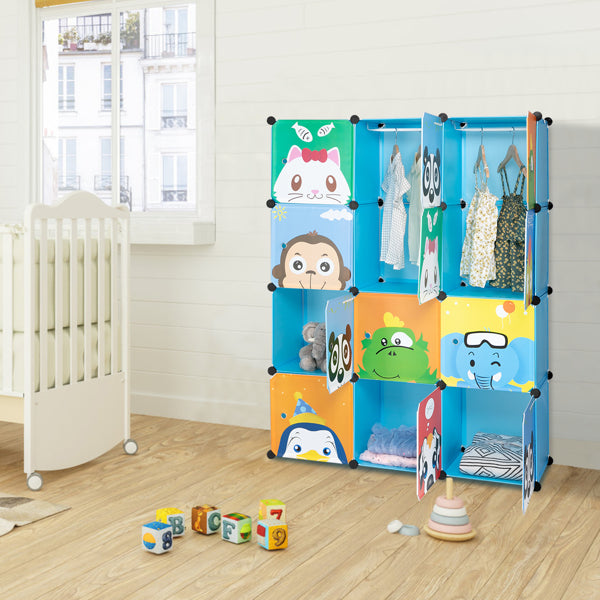 Armoire modulaire à 12 compartiments de 4 couches avec matériel en plastique et en acier