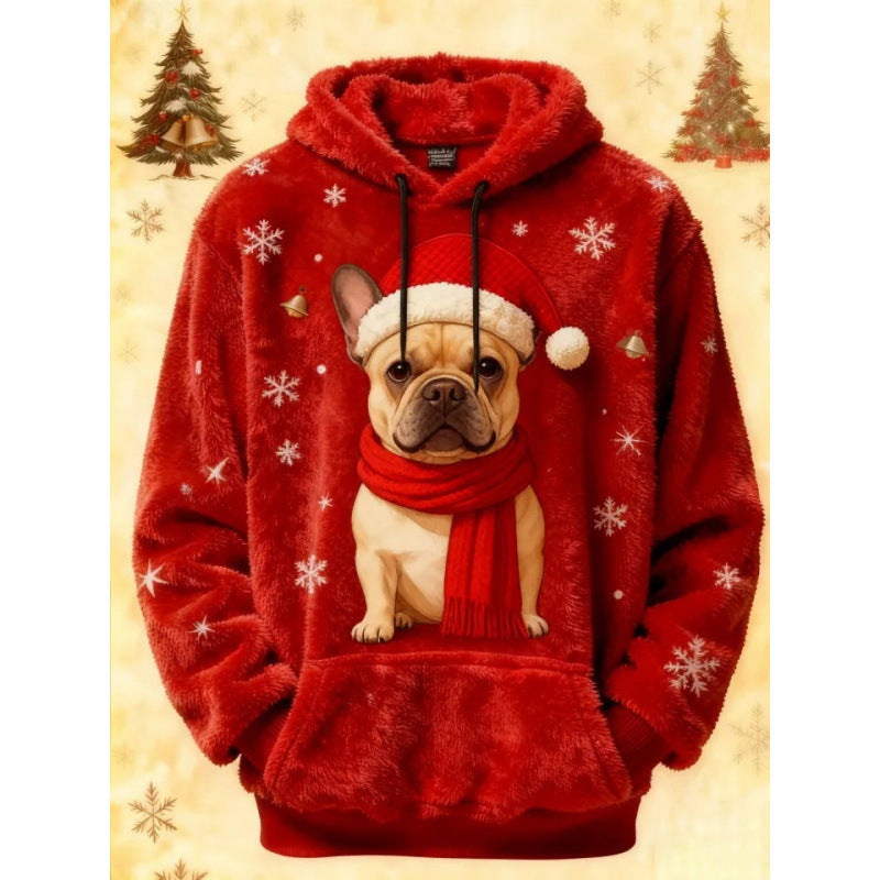 Sweatshirt à capuche à capuche de Noël imprimé numérique 3D