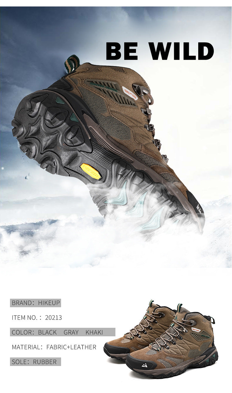 Sports de loisirs de plein air High-top Waterproof Chaussures de randonnée antidérapantes pour hommes