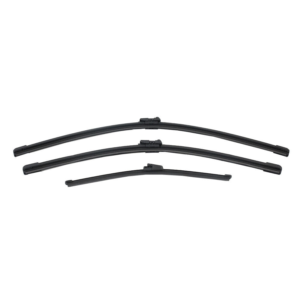 3er Set Scheibenwischer Vorne & Hinten Flachbalkenwischer 60cm 52
