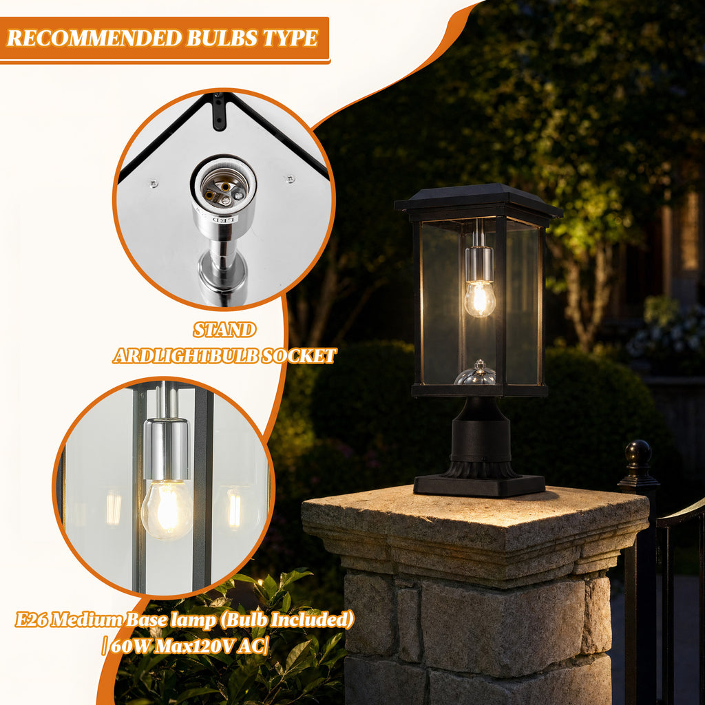 Lumières extérieures dusk to Dawn avec la base Pier Mount
