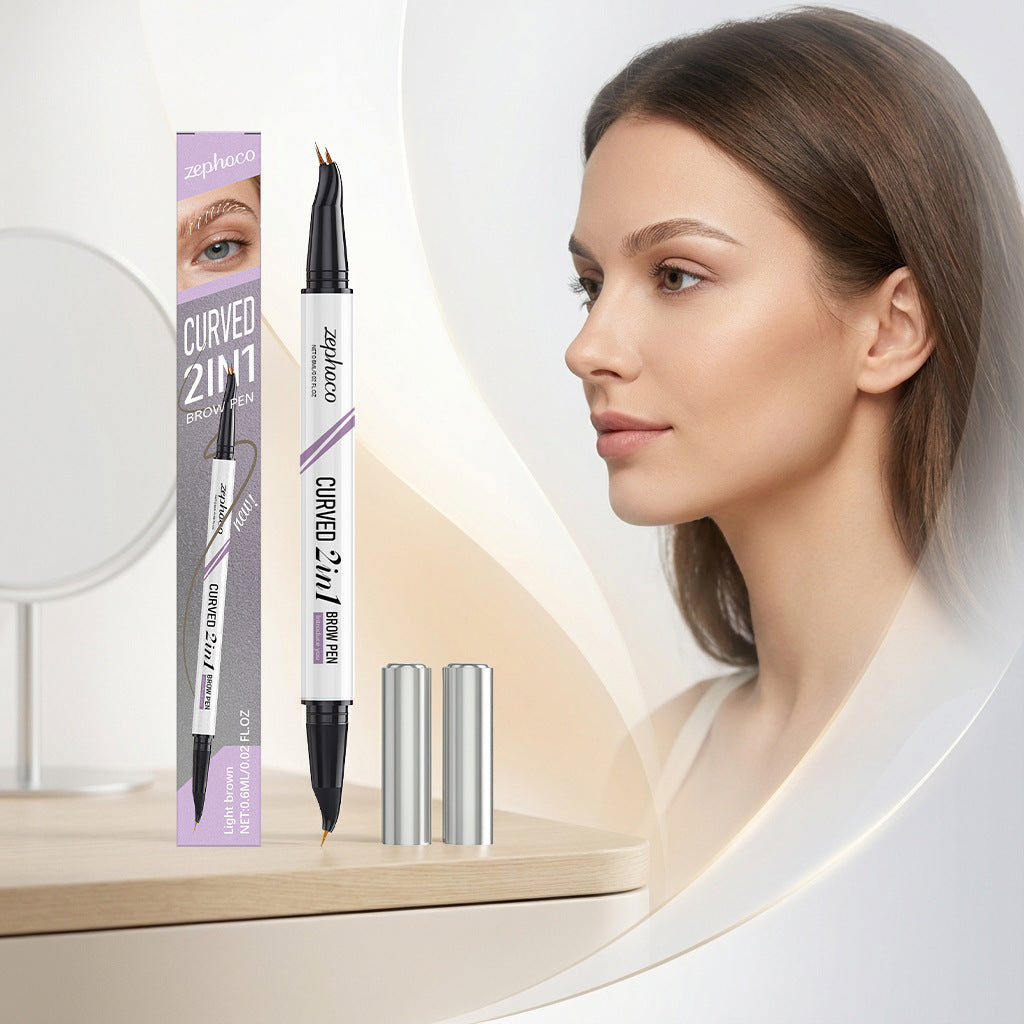 Crayon à sourcils étanche à double extrémité